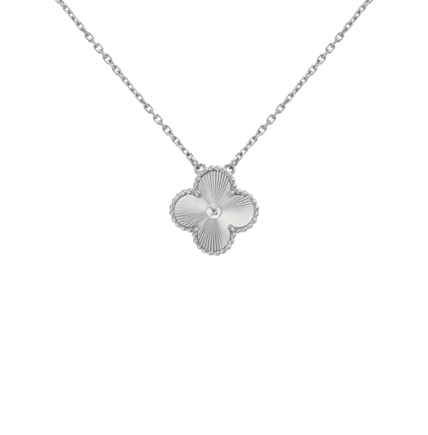 Camilla Necklace - Silver Guilloché