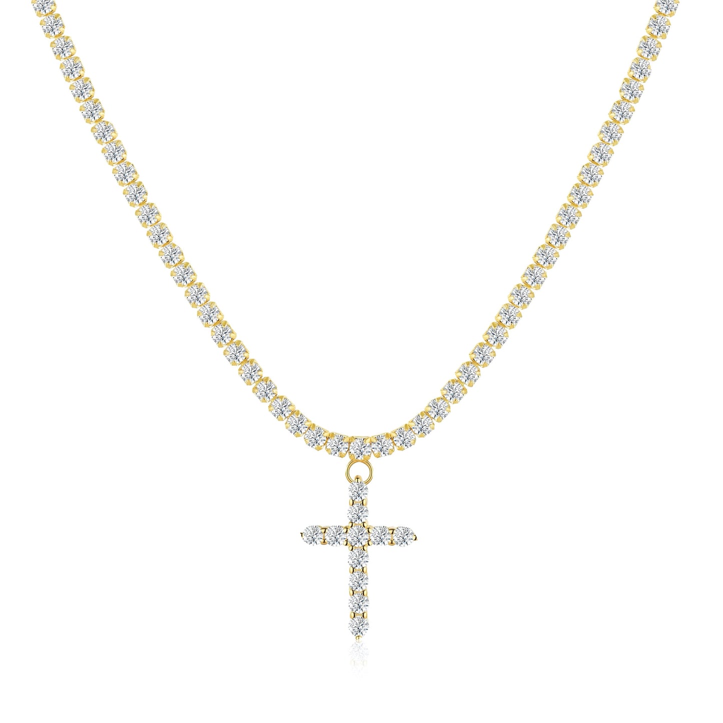 Evie Tennis Necklace - Gold