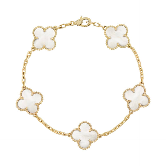 Camilla Bracelet — Gold + White